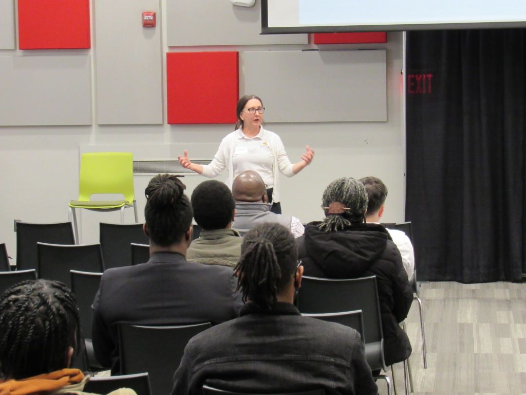 OCTO's Cindy Walker briefs members during I.T. Career Summit 2.0